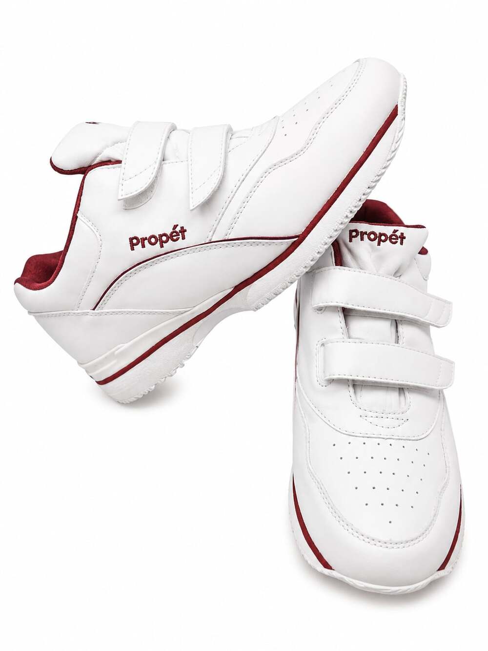 Propét Women's Tour Walker Strap Walking Shoes, White/Berry, W3902